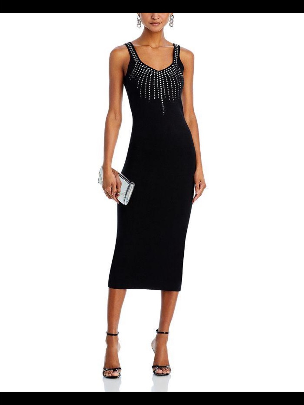 NWT Aqua Black Studded Midi Tank Dress